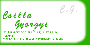 csilla gyorgyi business card